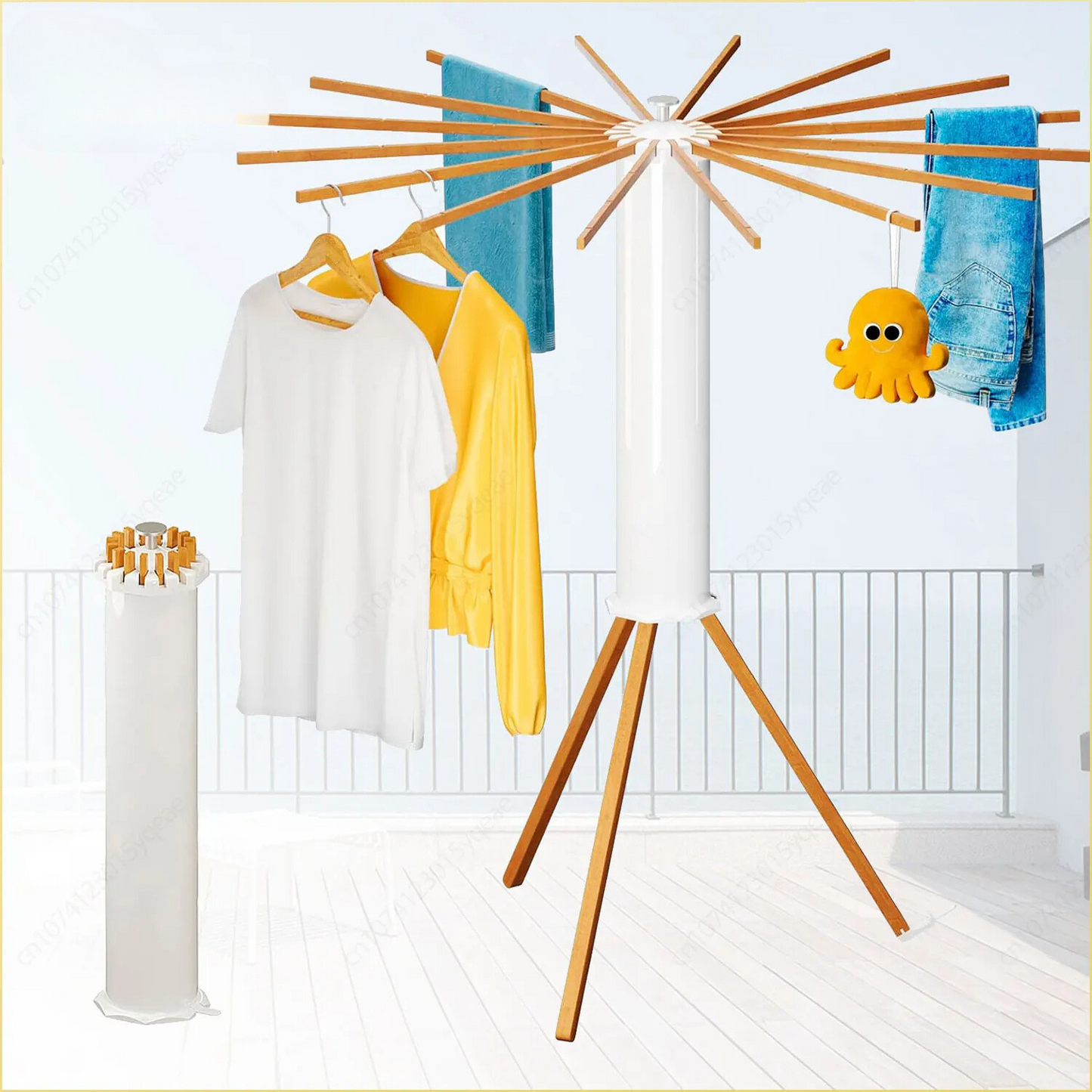 Foldable Octopus-Style Clothes Drying Rack